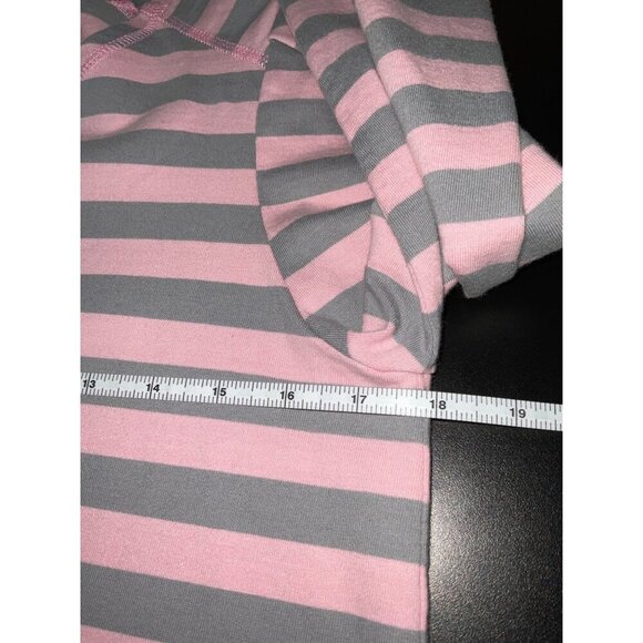 GANNI Long Sleeve Pink & Grey Striped Shirt size Small - Picture 8 of 13